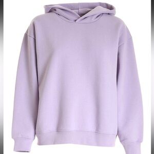 Acne Studios thick organic cotton light lavender hooded pullover sweatshirt